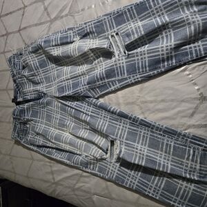 Plaid Distressed Jeans